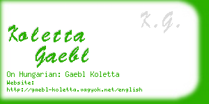 koletta gaebl business card